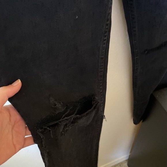 GRLFRND Women’s Kate Low Rise Slim Crop Jeans Size 26 Black 100% Cotton - Picture 5 of 11